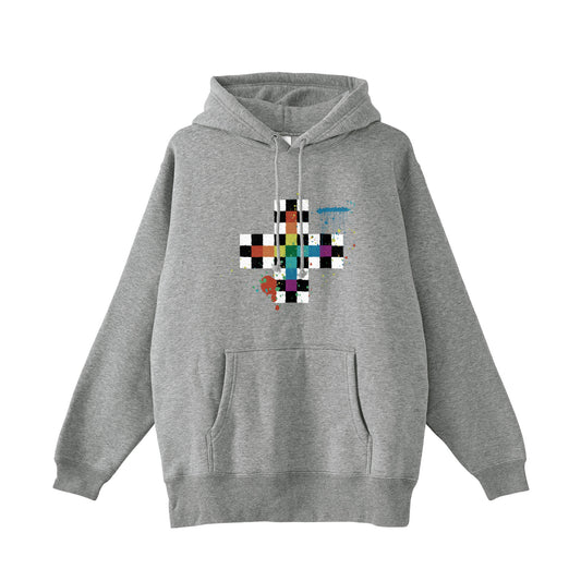 「虹の飛沫、翼、チェッカーフラッグの十字路」フーディ、パーカー3