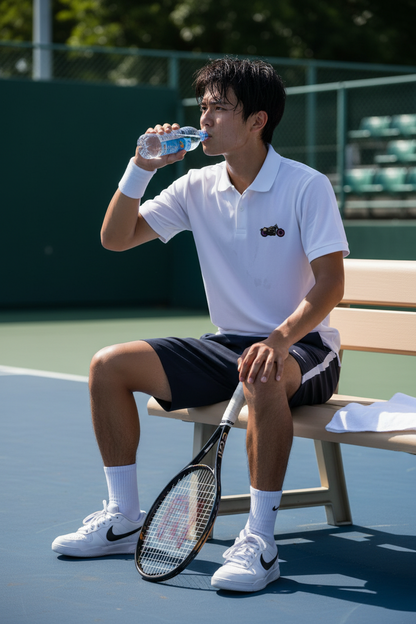 「Brit Popカフェレーサー」刺繍ポロ