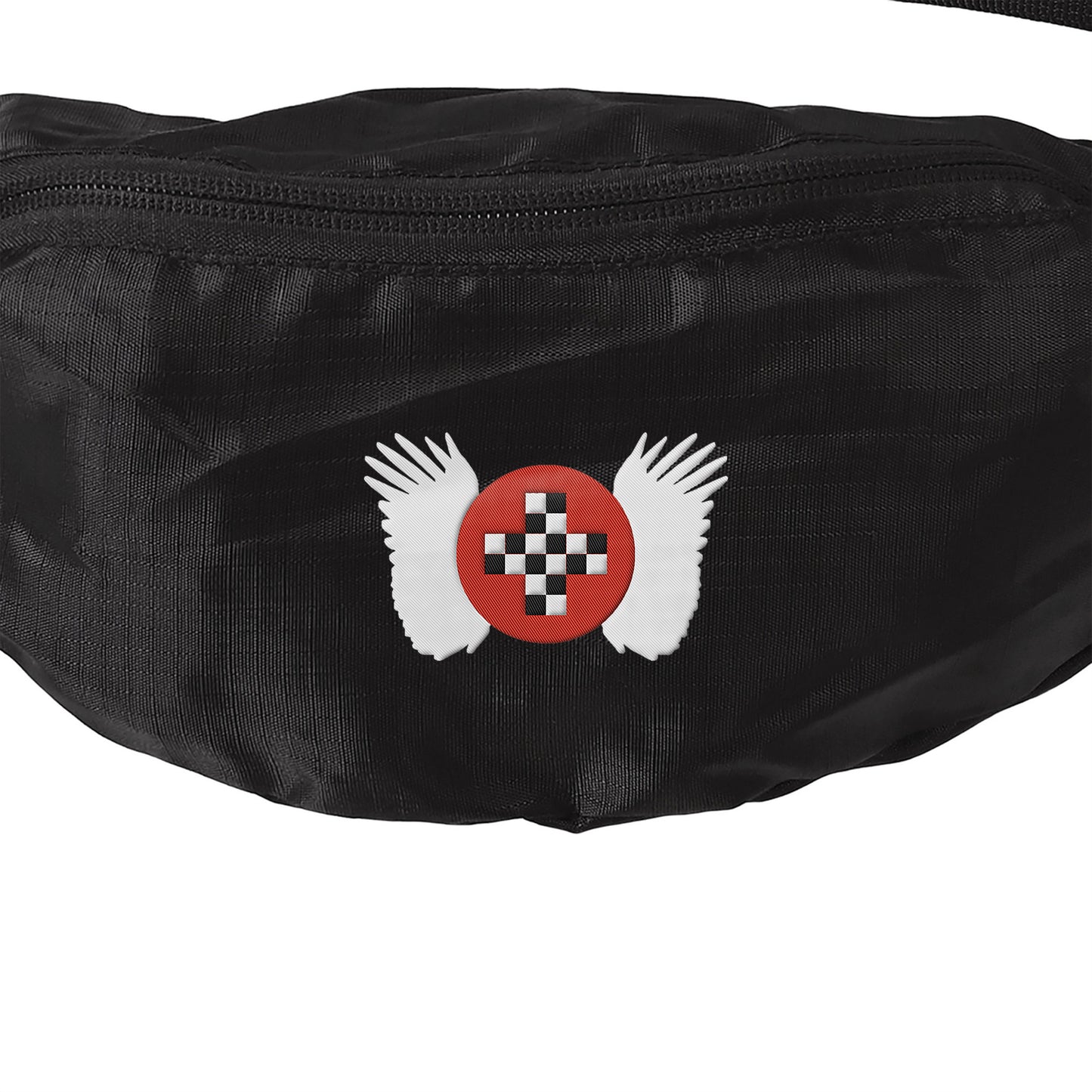 Cross Checkered Wing Embroidered Body Bag