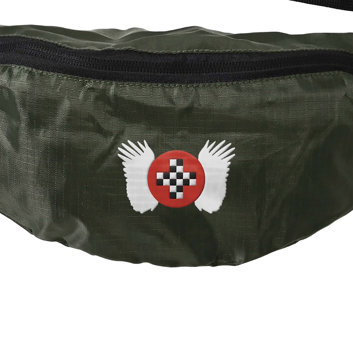 Cross Checkered Wing Embroidered Body Bag