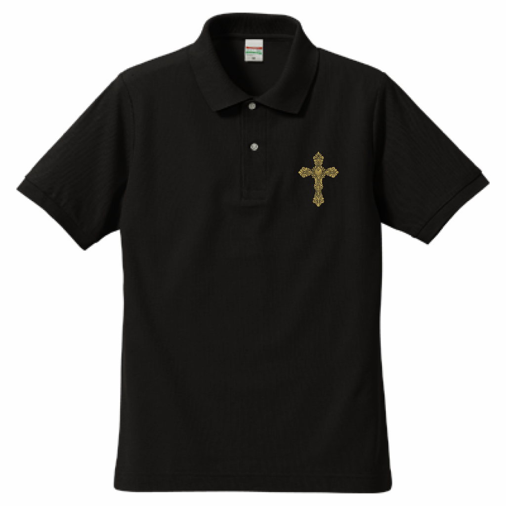 「ゴシックハート」ゴールド金糸刺繍ポロ