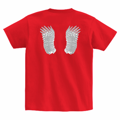 「路上の光を撥ねる鷹の羽」Tシャツ