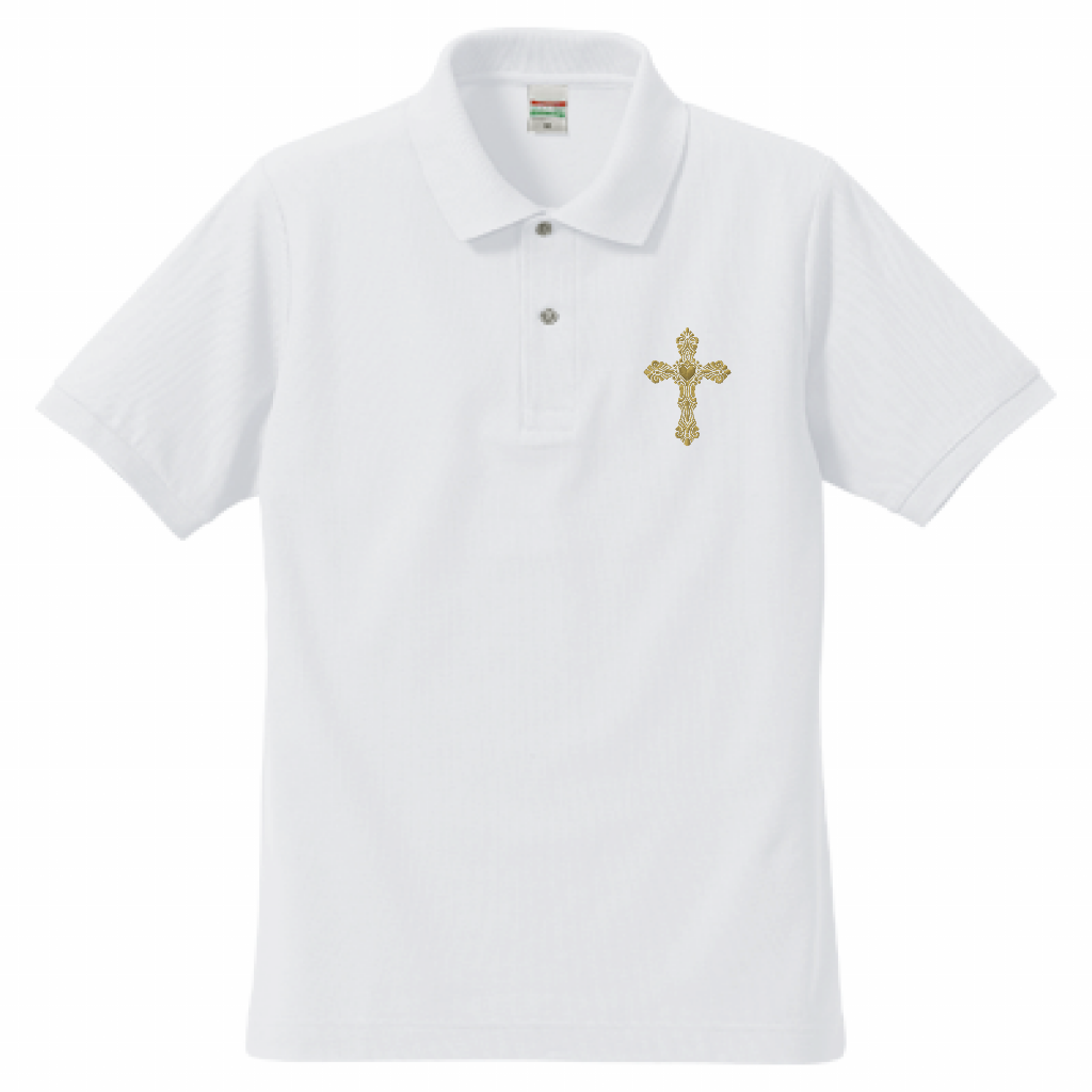 「ゴシックハート」ゴールド金糸刺繍ポロ