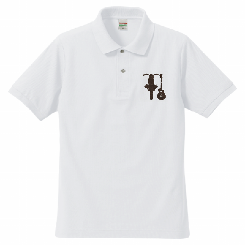 バイクとギター」刺繍ポロ – 1+1 Shopping