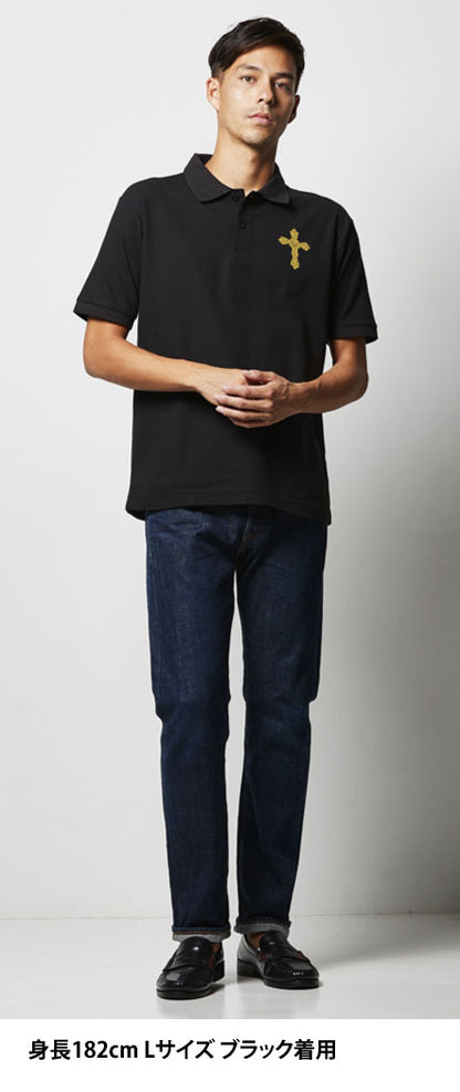 「ゴシックハート」ゴールド金糸刺繍ポロ