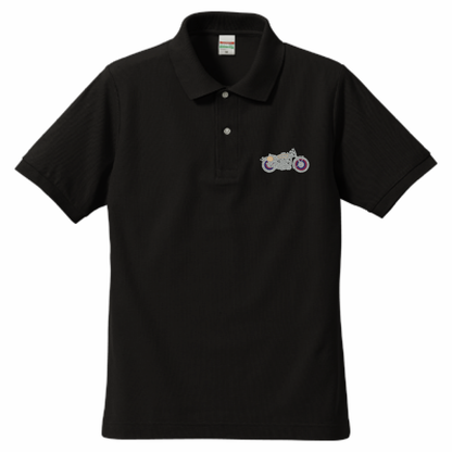 「Brit Popカフェレーサー」刺繍ポロ