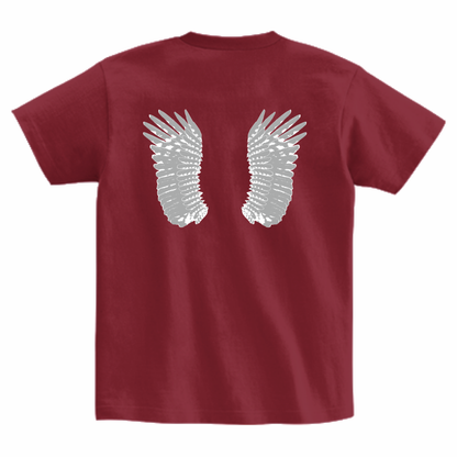 「路上の光を撥ねる鷹の羽」Tシャツ