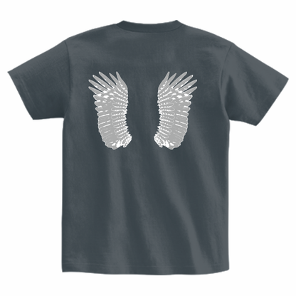 「路上の光を撥ねる鷹の羽」Tシャツ
