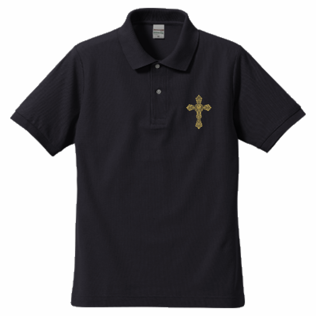 「ゴシックハート」ゴールド金糸刺繍ポロ