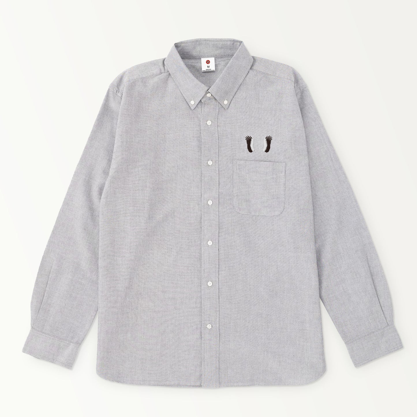 2 tone wing embroidery BD shirt