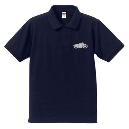 「Brit Popカフェレーサー」刺繍ポロ