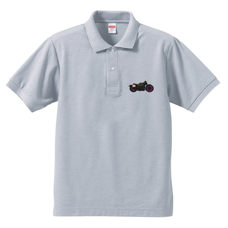 「Brit Popカフェレーサー」刺繍ポロ