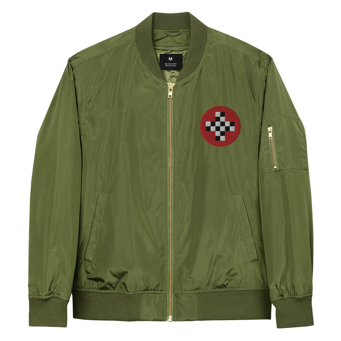 Cross checker &amp; 3C wing recycled material military jacket