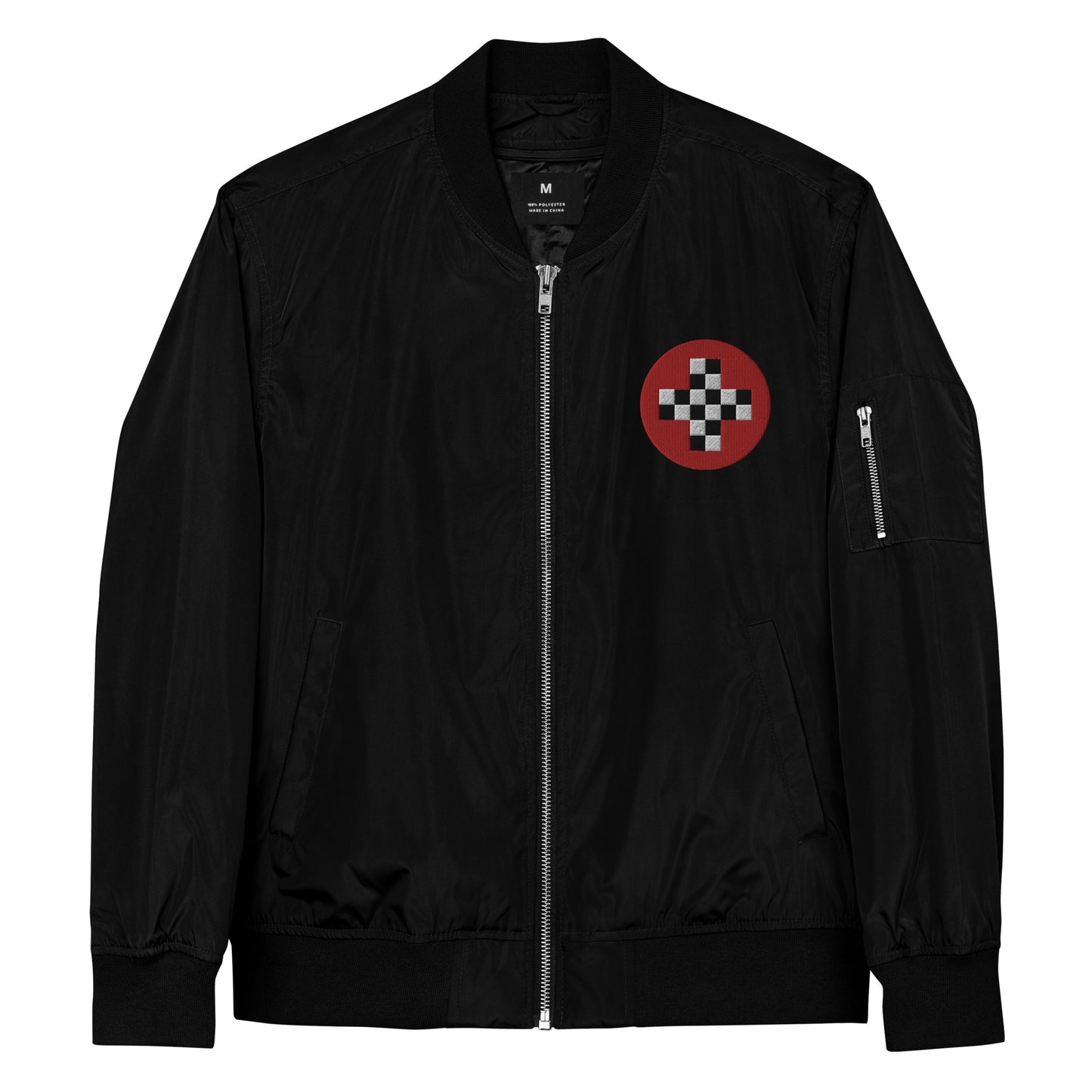 Cross checker &amp; 3C wing recycled material military jacket