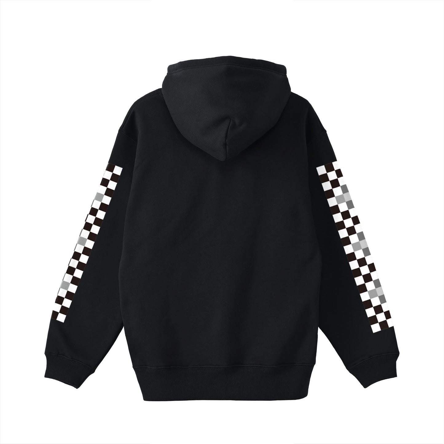 "Vintage Bike Mid-size Embroidery, Gradient Checker" Hoodie, Parka 