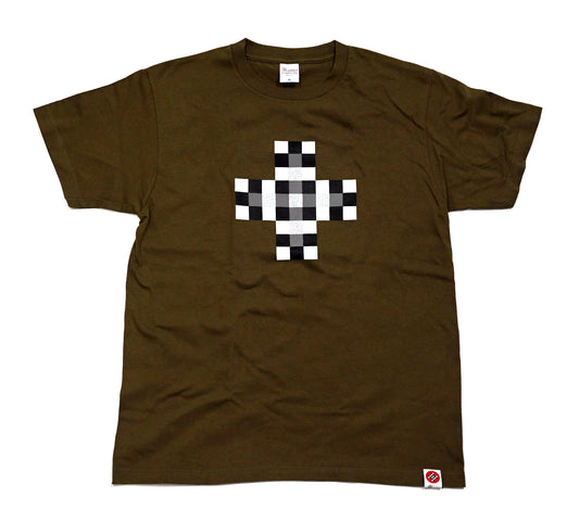 Cross Checker Reflective Print T-shirt