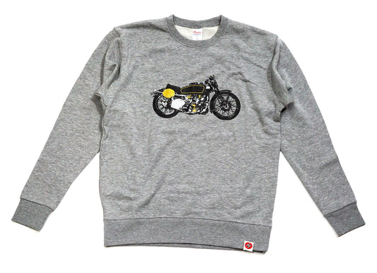 "Gold and silver glittering cafe racer" sweatshirt