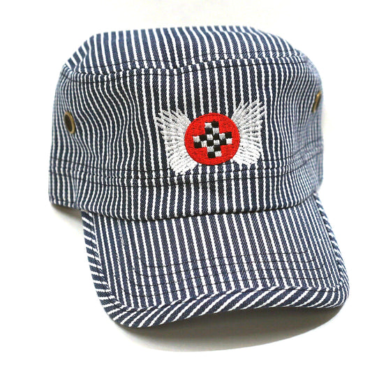 Cross checker + wing embroidery cap